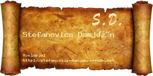 Stefanovics Damján névjegykártya
